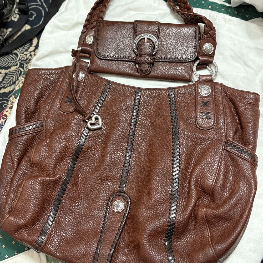 Brighton Brown Leather Women's Bag Set